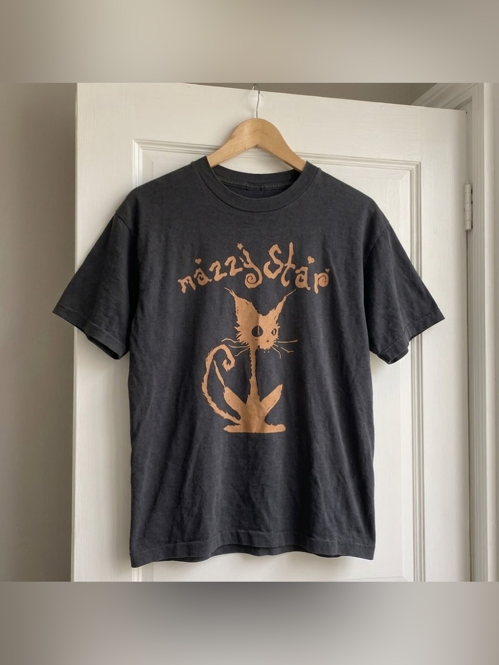 Mazzy Star Cat Artwork Black Indie Rock Band Graphic Tee
